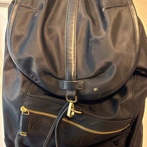 Calvin Klein Black Backpack with Gold Zippers
